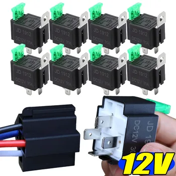 Auto-Relais Sicherungsrelais Fahrzeug-Scheinwerfer-Modifikation DC 12V/24V 4-Pin 5-Pin 30A Wasserdichtes