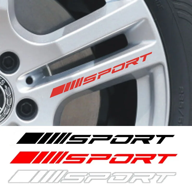 Mode 4pc Auto Aufkleber Räder Felgen Sport Racing DIY Streifen Dekorative Aufkleber Emblem Auto Styling Auto