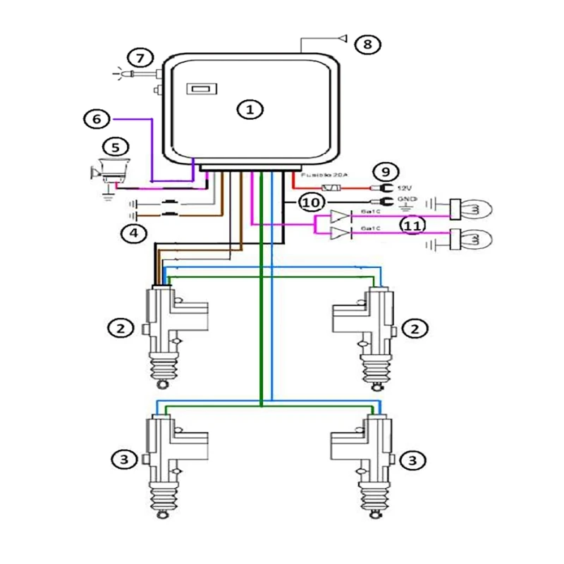 12 V Universal Zentralverriegelung Auto Fernbedienung – Bild 6