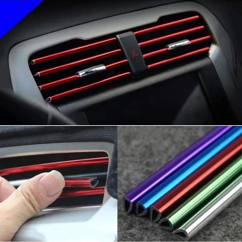 Auto Entlüftung gitter Dekoration Trim Aufkleber u Stil Klimaanlage Auslass Dekoration Streifen (10 Stück)