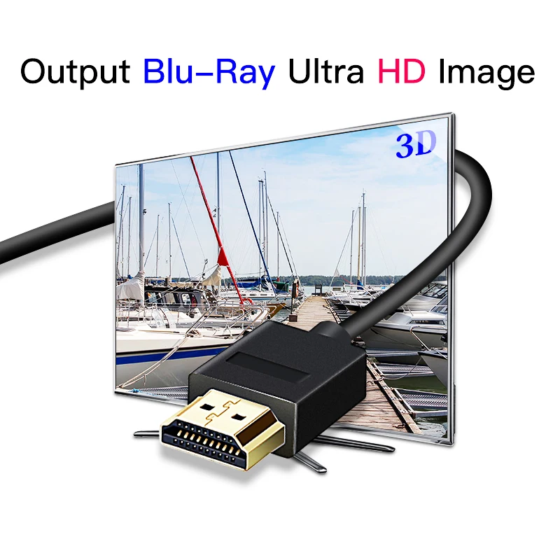 Shuliancable HDMI High Speed Male-Male 2.0 1080P 3D für Apple TV Xbox – Bild 3