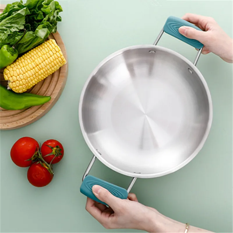 1 paar Silikon Griffe Anti-Verbrühungen Nicht-Slip SilicOne Topf Griff – Bild 2
