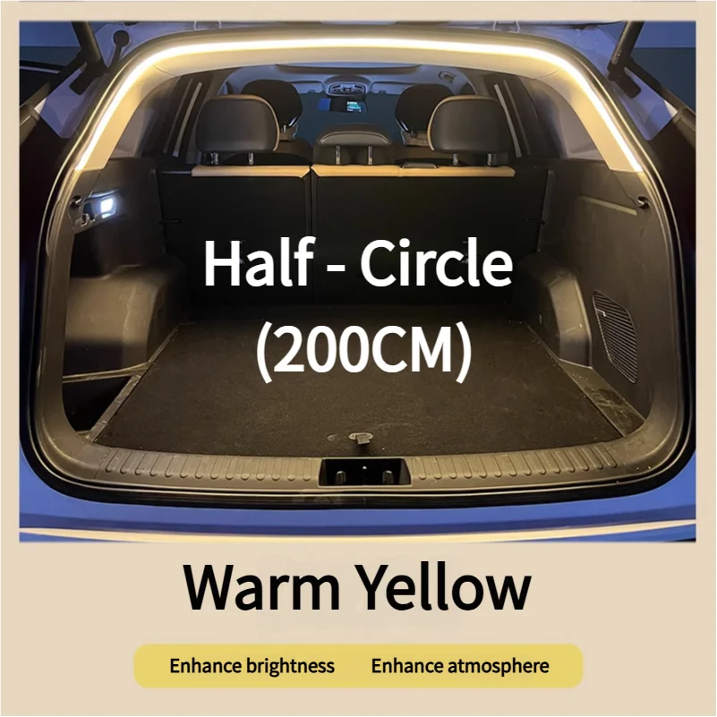 Kofferraum-LED-Lichtleiste, wasserdichtes PVC, flexibler Umgebungslichtstreifen, automatisches