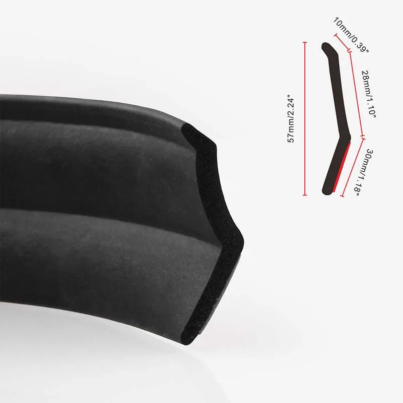 Auto Frontschürze Lip Splitter Spoiler Gummi Rock Schutz Körper Trim – Bild 4