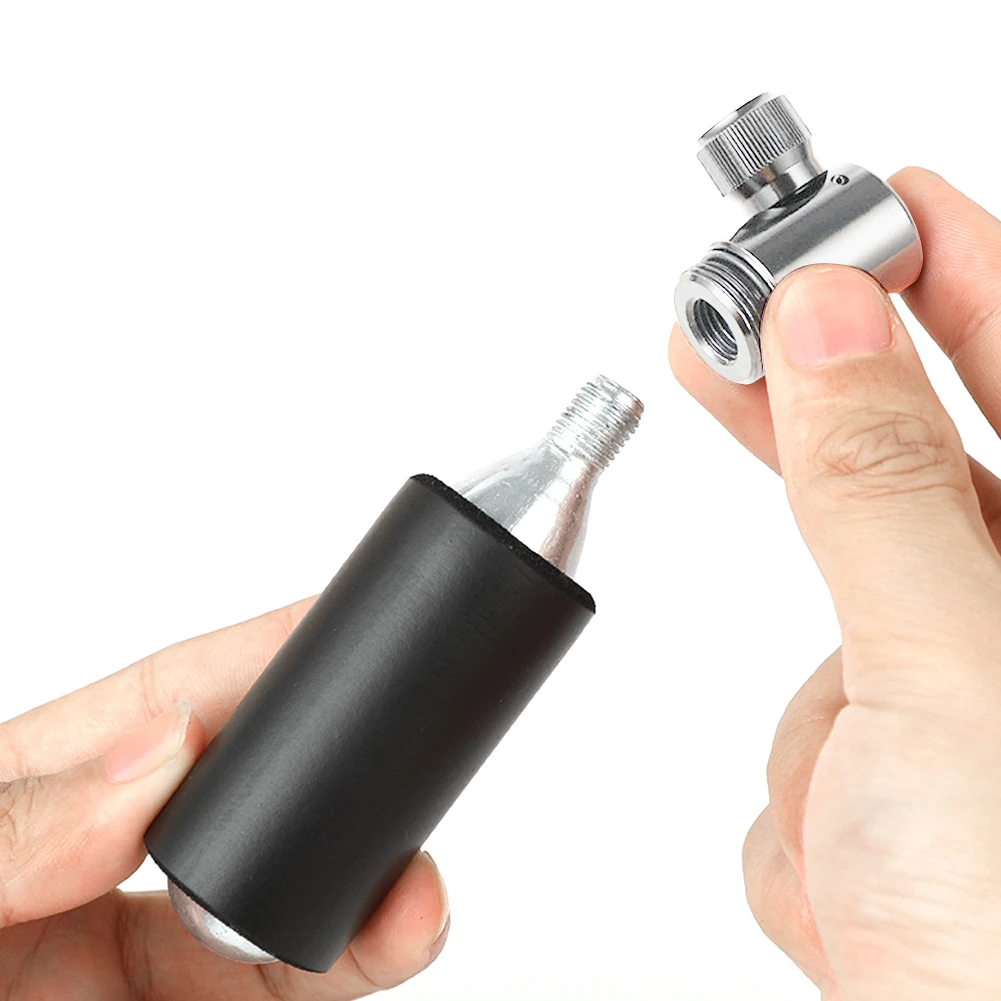 Luft-CO2-Inflator mit schlauchlosem Reifenreparaturset, Schrader – Bild 3
