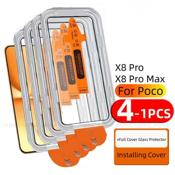 Poco X8 Pro Glas Xiaomi Poco X8 Pro Panzerglas Vollflächiger Kleber 9H Staubfreier Displayschutz Poco X8 Pro