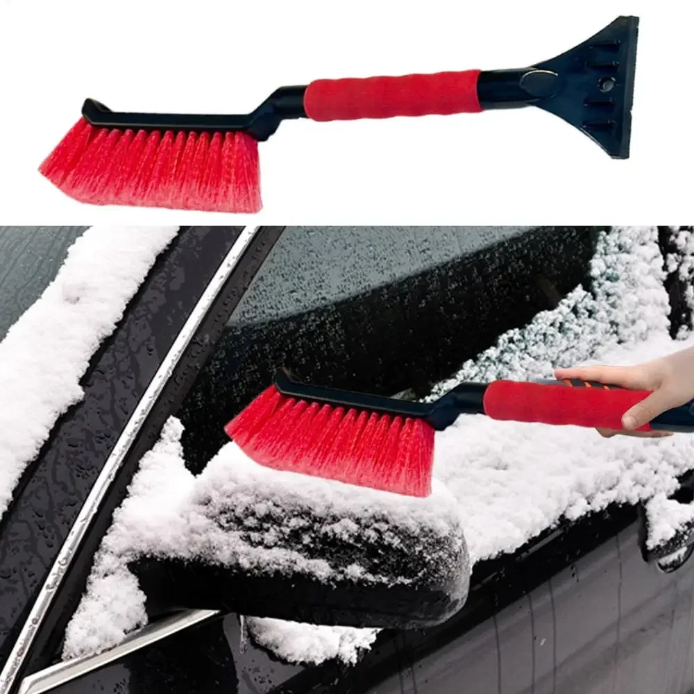 2-in-1 Auto-Schneebürste und Eiskratzer, Auto-Schaber, Schneebürste mit ergonomischem Schaumstoffgriff