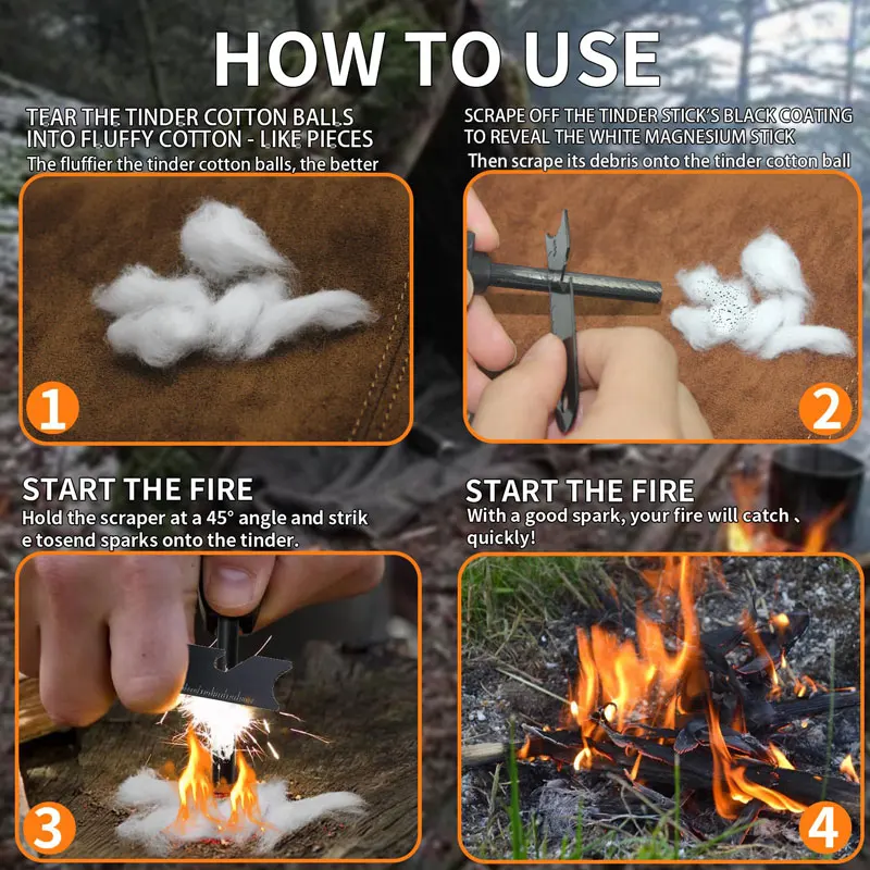 Outdoor Mini Tragbare Feuer Starter Camping Überleben (20 Stück) – Bild 4