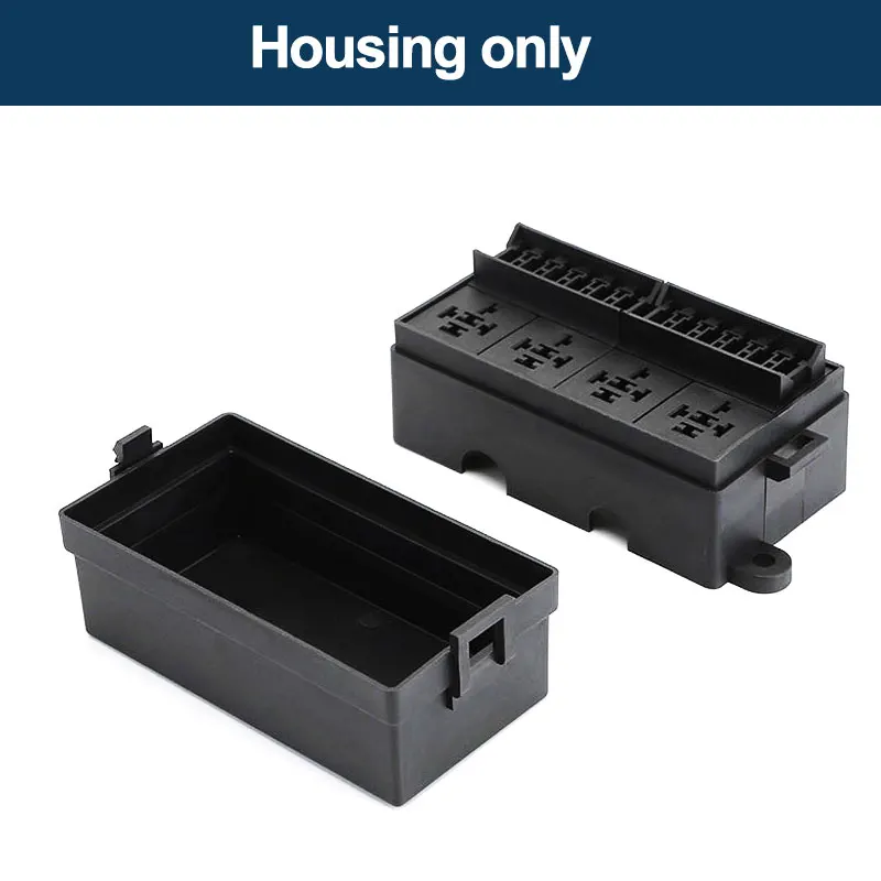 12V Vorverdrahteter Sicherungsrelaiskasten mit 4 Relais 12-Wege ATC/ATO Sicherungen Versiegeltes Design