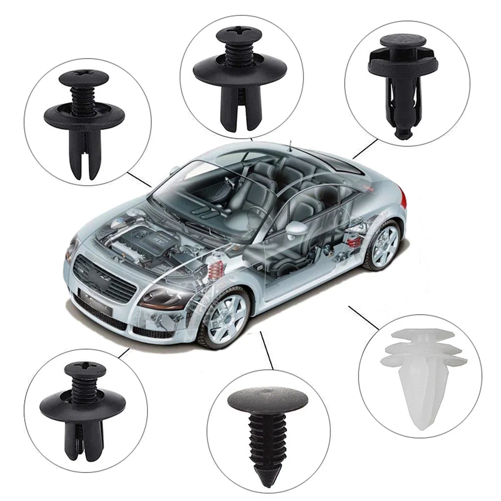Auto-Befestigungsclips, gemischtes Set für Karosserie, Drucknieten – Bild 5