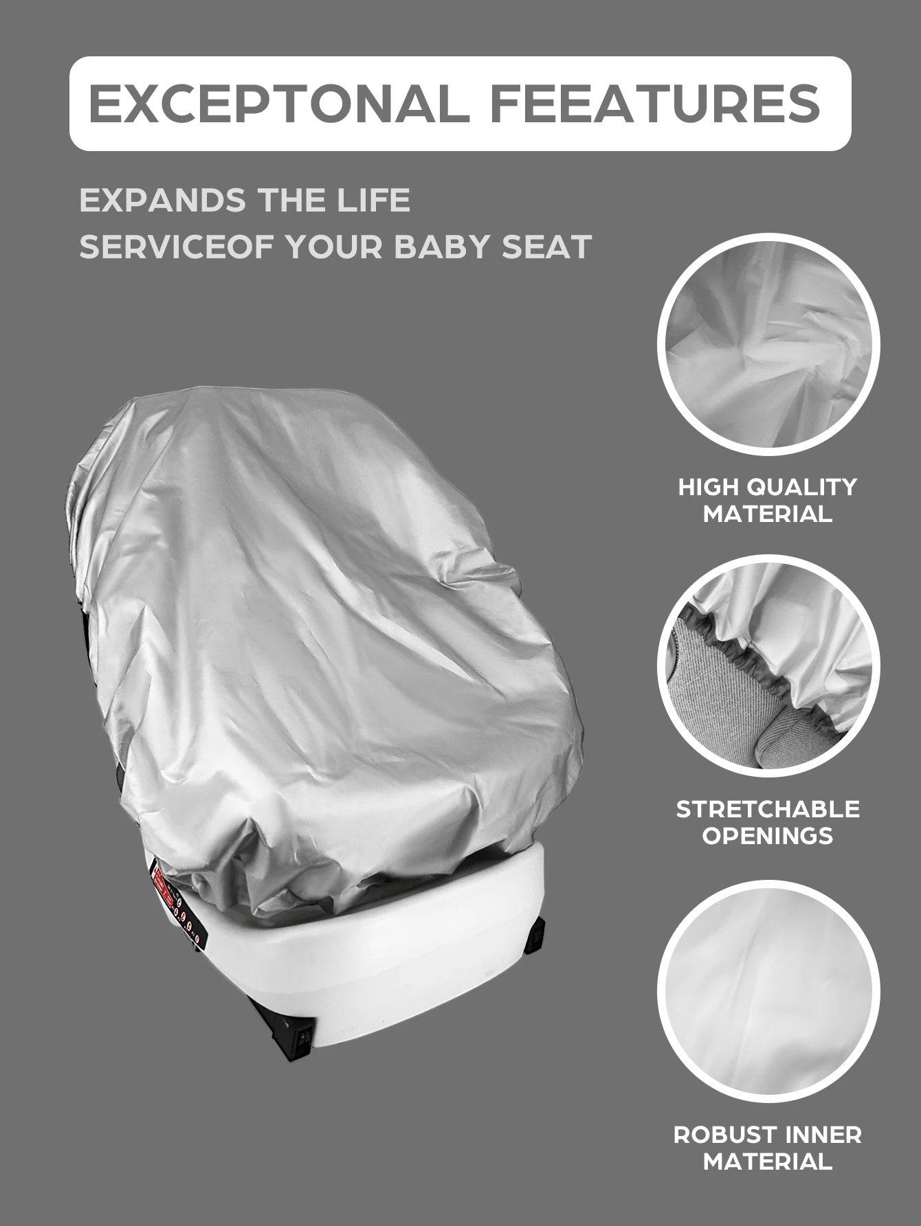 Baby Auto Sitz Sonnenschutz Abdeckung Blöcke Heraus Wärme & Sonne UV – Bild 5