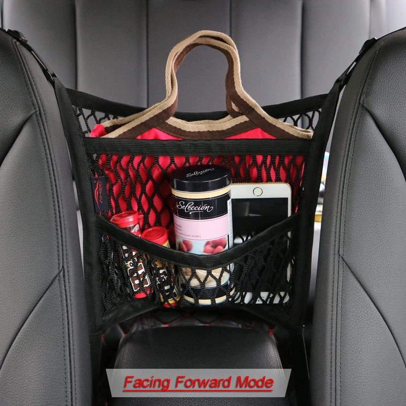 Auto Lagerung Net Tasche Zwischen Sitze Auto Teiler Pet Barriere – Bild 3