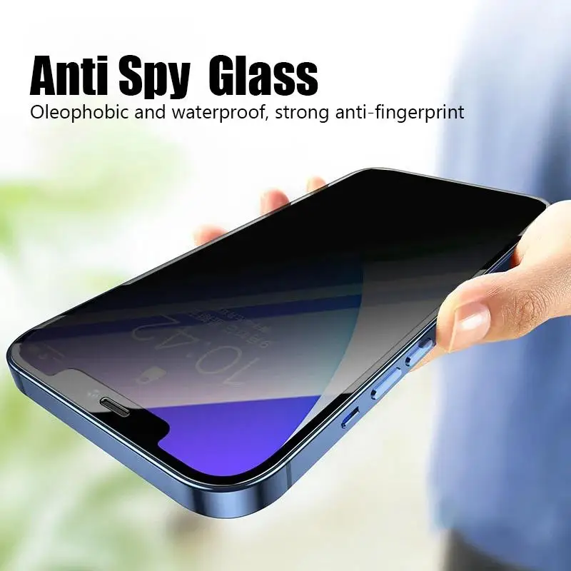 Full Cover Anti-Spionage-Displayschutz aus gehärtetem Glas für iPhone – Bild 5