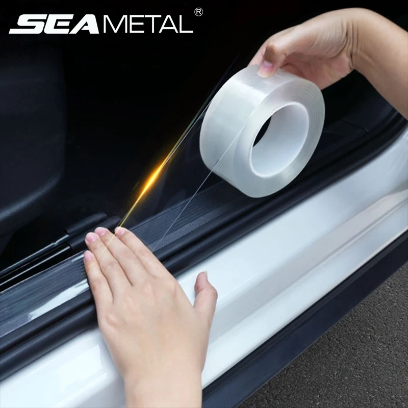 Auto Aufkleber Tür Kantenschutz Universal Auto Tür Sill Aufkleber Anti Scratch Transparent Film Schutz Stil