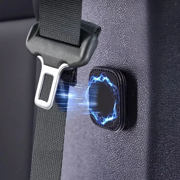 Magnetische Auto Sitz Gürtel Halter Befestigungs Clip Pu Leder Sicherheitsgurt Limiter Stopper (2 Stück)