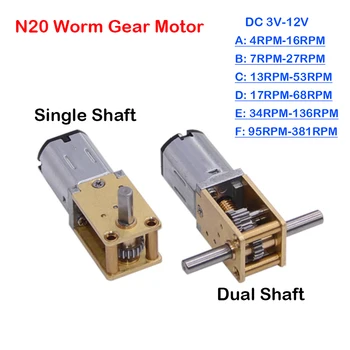 N20 Alle Metall Getriebe Motor DC 3V-12V 4RPM-381RPM Langsam Geschwindigkeit hohe Drehmoment Dual achse Motor