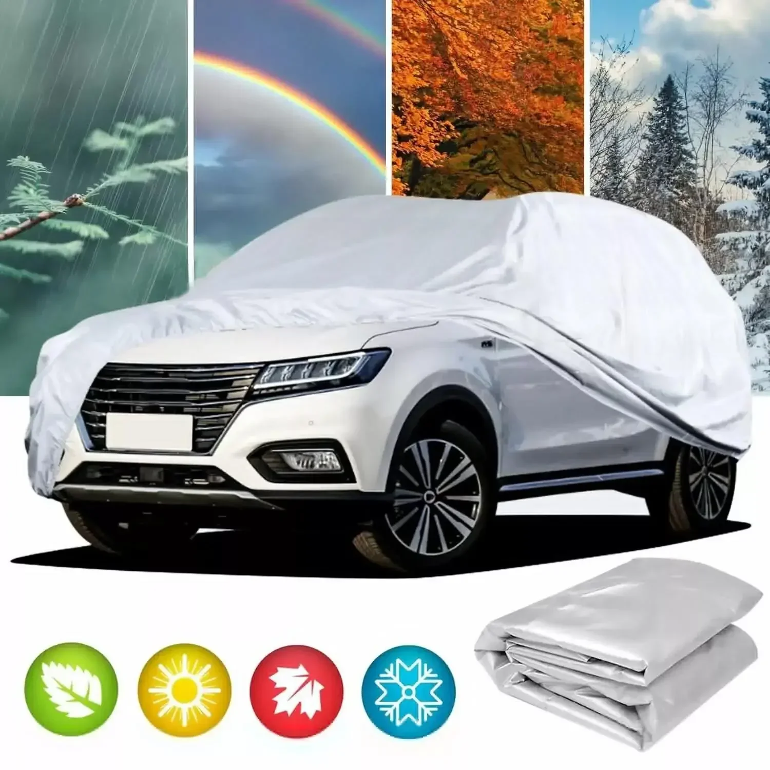 Universal Volle Auto Abdeckung Tragbare Outdoor Wasserdicht UV Schutz – Bild 2
