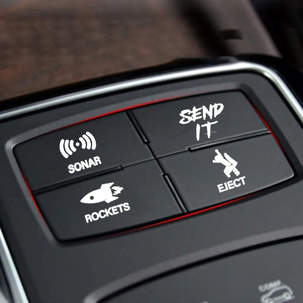 Kreative Auto Schalter Taste Aufkleber Dashboard Konsole (15 Stück) – Bild 4