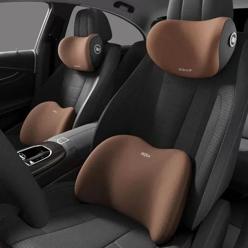 Auto Kopfstütze Lordosenstütze Memory Kissen Schaum Wirbel Lenden Auto – Bild 3