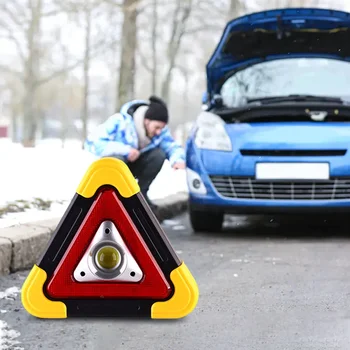 Dreieck Warnschild Dreieck Auto LED Arbeitslicht Verkehrssicherheit Notfall Panne Alarmlampe Tragbares