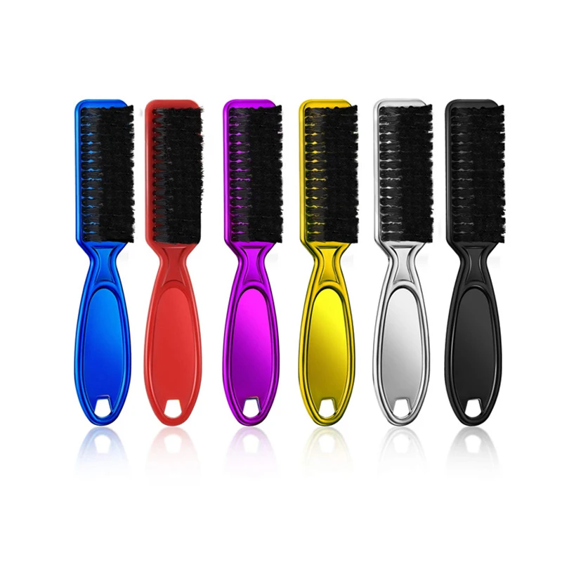 Sechs Farben Kleine Bart Styling Pinsel Logo Professionelle Rasur Bart Pinsel Barber Vintage Öl Kopf Form