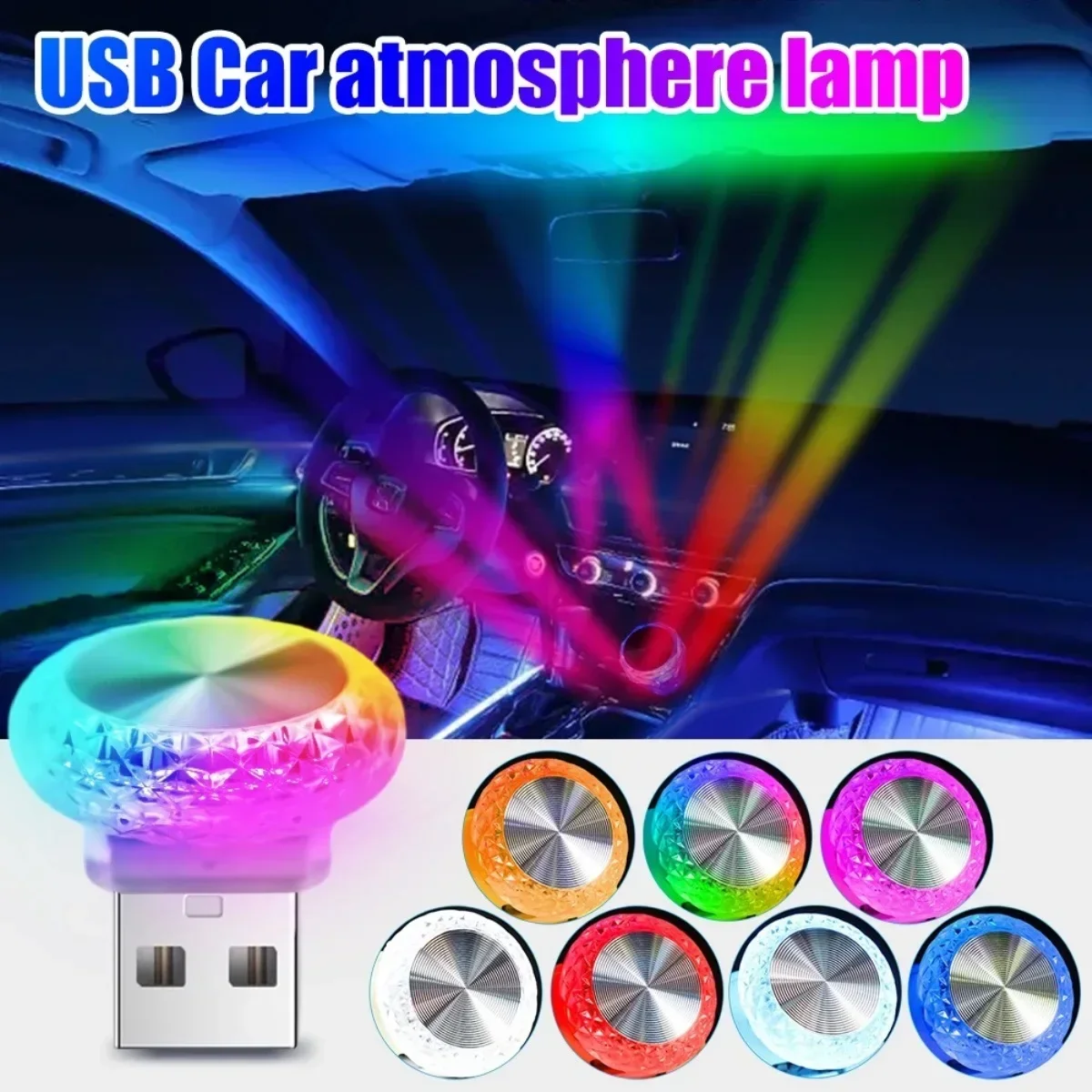 Auto Innen USB Umgebungs Atmosphäre Licht LED Dekorative Signal – Bild 2