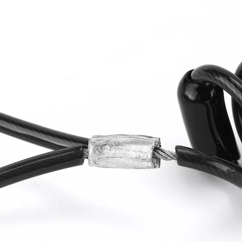 120 cm Motorrad Frühling Kabel Schloss Anti Diebstahl Seil Alarm Disc – Bild 3