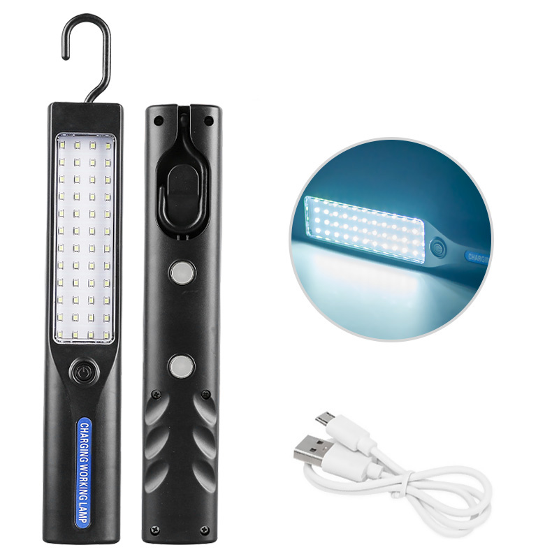 LED Taschenlampe Arbeit Licht USB Aufladbare Magnetische Notfall Arbeit Lampe Hängen Auto Inspektion Reparatur