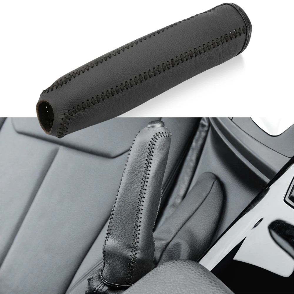 PU Leder Auto Getriebe Handbremse Abdeckung Schalthebel Abdeckung – Bild 2