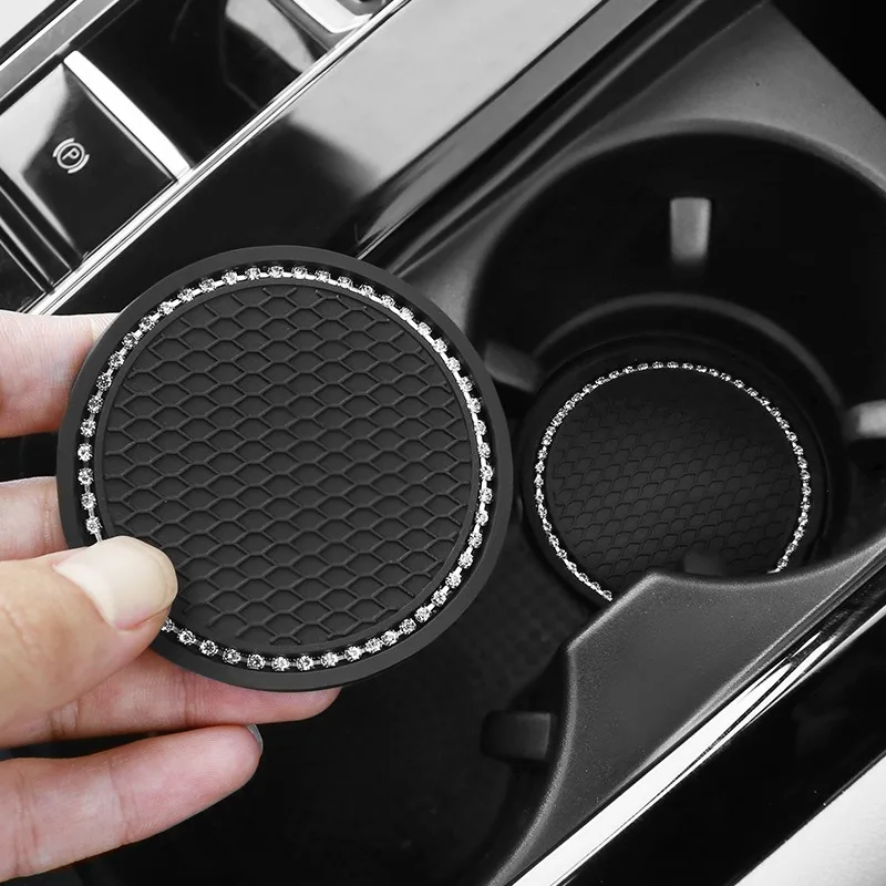 Auto Bling Strass Tasse Halter Trinken Pad Innen Dekoration (2 Stück) – Bild 2