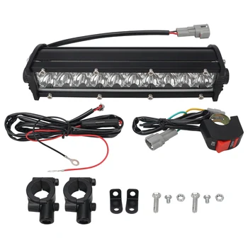 Motorrad-Scheinwerfer, LED-Lichtleisten-Set für den Lenker, 60 W LED mit Schalter-Kit, passend für die meisten