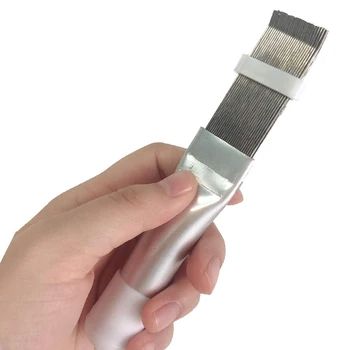 Klimaanlage Fin Reinigung Kamm Edelstahl Kondensator Kühler Fin Pinsel Reiniger Reparatur Werkzeug Spule Kamm