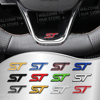 3D Metall ST Auto Lenkrad Abzeichen Aufkleber Styling Innen Dekoration Für Ford ST Linie Mondeo Fiesta Focus