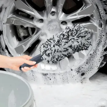 Autowasch-Superbürste, Plüsch, Premium-Räder, Bürste, rutschfester Griff, leicht zu reinigen, Felgen