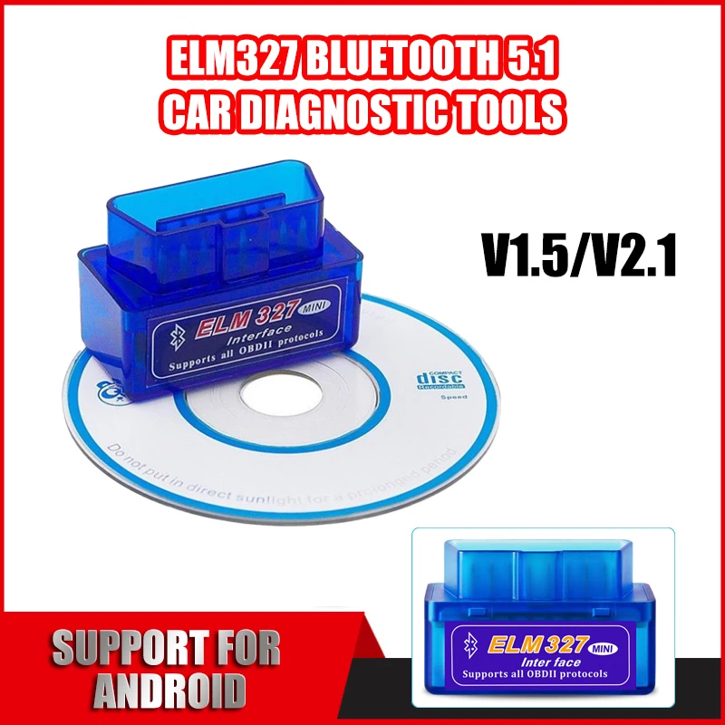 Elm327 bluetooth 5,1 v 2,1 auto obd2 scanner auto diagnose tool code leser tool super mini elm 1,5 v2.0