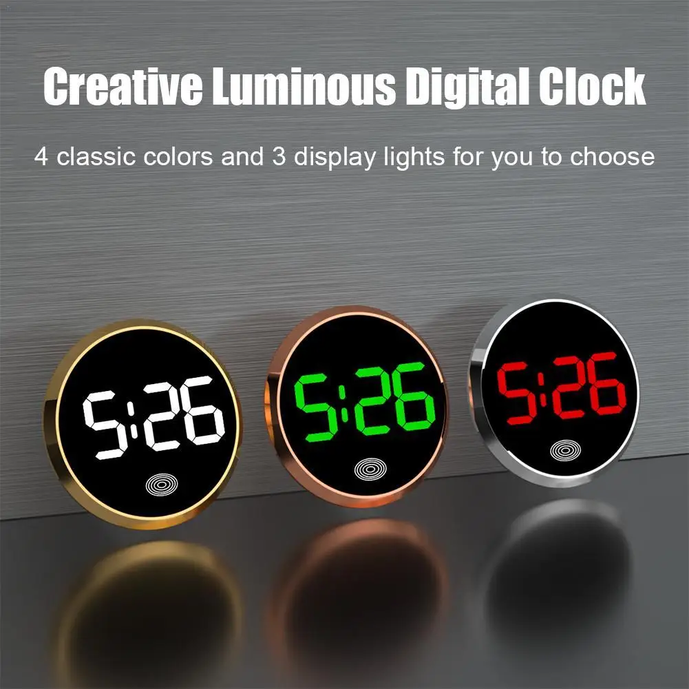 LED Auto Uhr Leuchtende Autos Interne Stick-On Mini Digital Uhren Auto Ornament Auto Zubehör