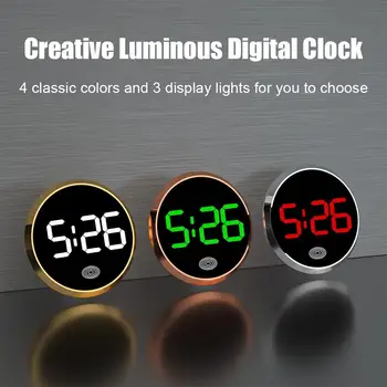LED Auto Uhr Leuchtende Autos Interne Stick-On Mini Digital Uhren Auto Ornament Auto Zubehör