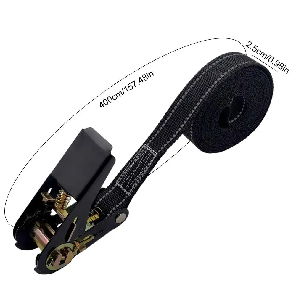 4/6m Auto-Ladungssicherungsgurte, Schwerlast-Anhängergurte, Verstellbare Auto-Gepäckspanner, 800KG (2 Stück)