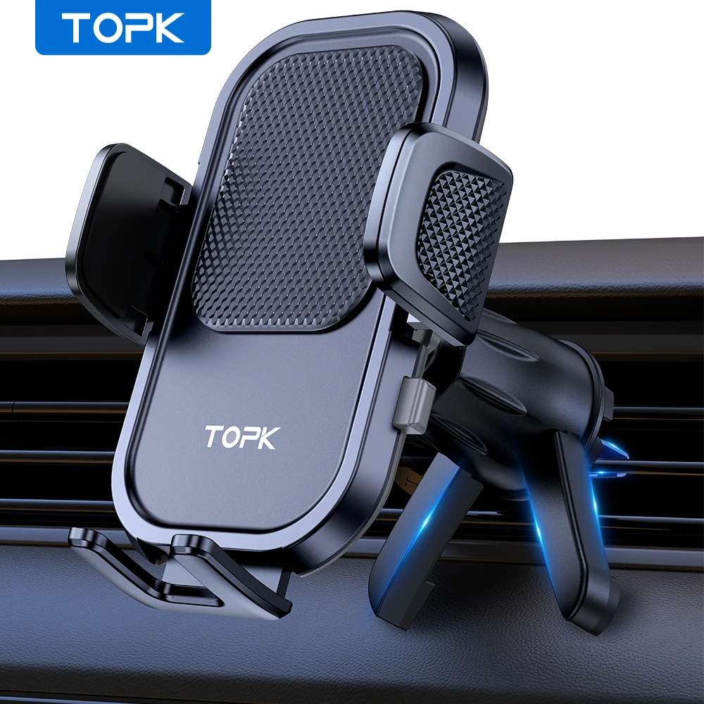 TOPK Universal Autotelefonhalter Schwerkraft Autohalterung für Telefon im Auto Air Vent Clip Mount Smartphone