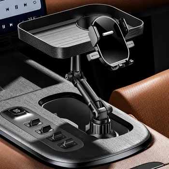Auto-Getränkehalter-Erweiterungshalterung/All-in-One-Getränkehalter und Ablage sowie Telefonhalterung