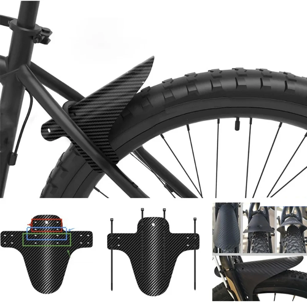 Fahrrad Kotflügel Carbon Muster Kotflügel MTB Rennrad Vorne Hinten – Bild 3