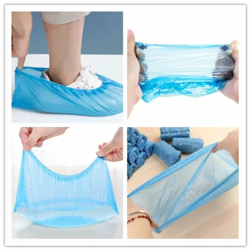 Einweg-Wasserdichte Schuhüberzieher aus Kunststoff (100 Stück) – Bild 4