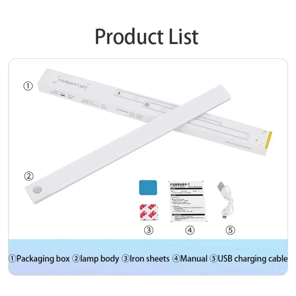LED-Schrank leuchte USB Typ C wiederauf ladbare Bewegungs sensor – Bild 6