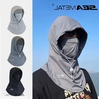 SEAMETAL Vollgesichtsmaske für Männer und Frauen, atmungsaktiv, lange Halsabdeckung, UV-Schutz, Hut
