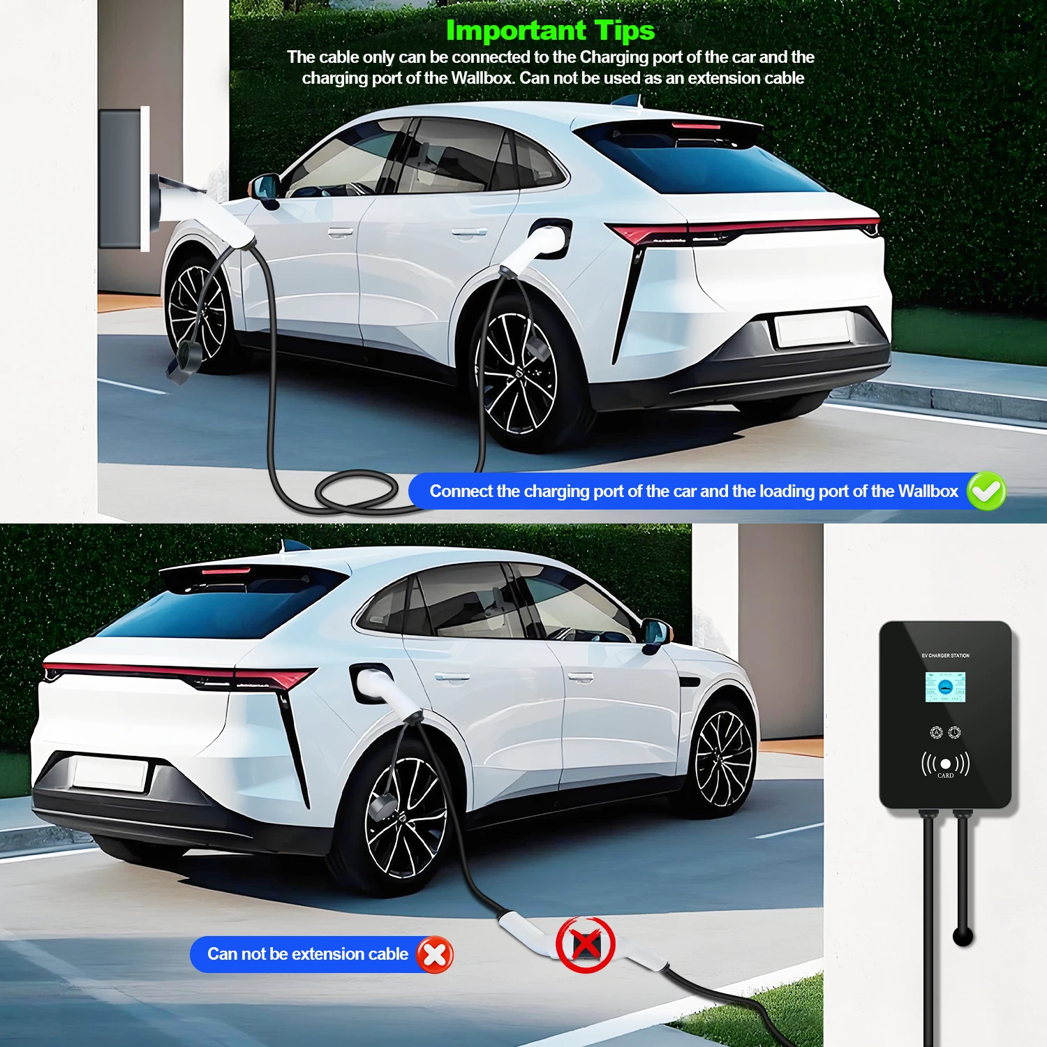 3,5 m langes tragbares EV-Ladekabel vom Typ 2 Stecker auf Typ 2 – Bild 2