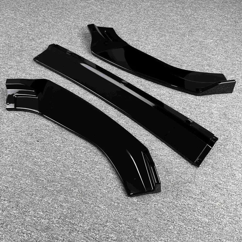 Maxton Style glänzend schwarze Frontstoßstangen-Splitterlippe für VW Golf 7 7,5 GTI GTD R R-Line 2013-2020