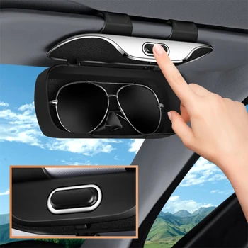 Auto Visier Gläser Fall Premium ABS Beflockung Innere Auto Sonnenbrille Organizer Lagerung Fall Anti-Scratch