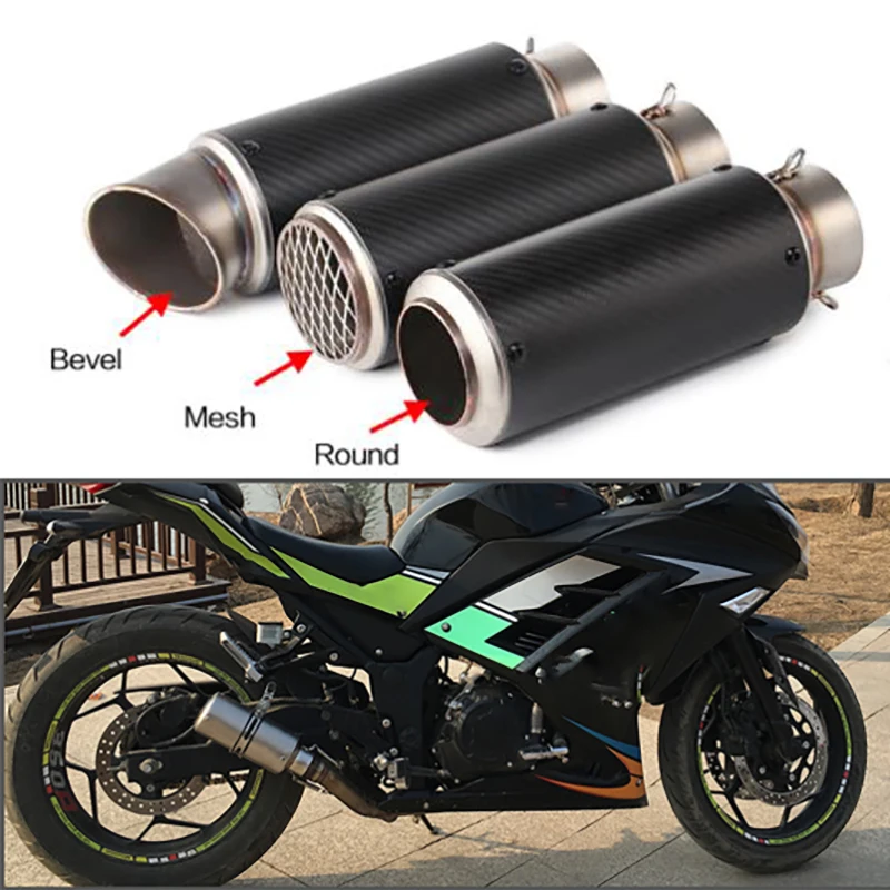 Carbon fiber Universal Motorrad Auspuffrohr schalldämpfer GP-projekt – Bild 6