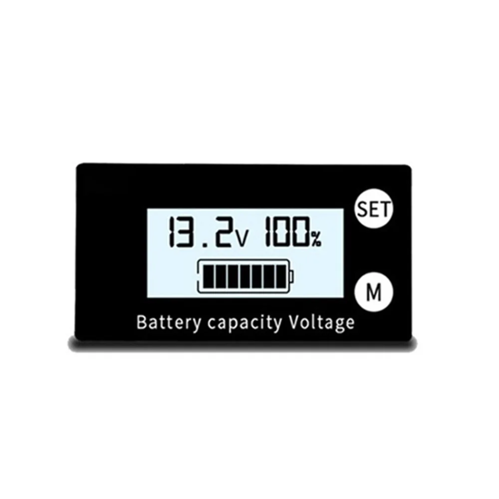 Batteriekapazitätsanzeige DC 8V-100V Blei-Säure-Lithium-LiFe PO4 Auto Motorrad Voltmeter Spannungsmesser 12V