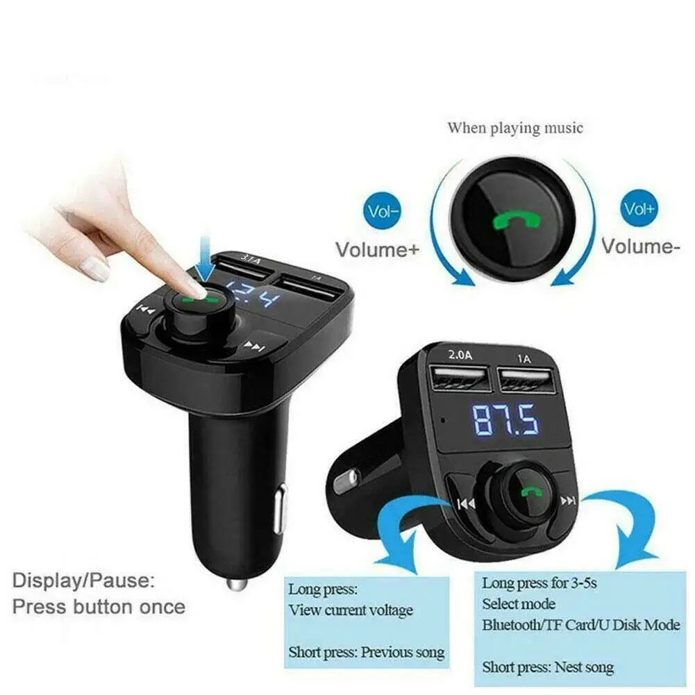 Auto FM Sender Bluetooth 5,0 Ladegerät Freisprecheinrichtung Wireless – Bild 6
